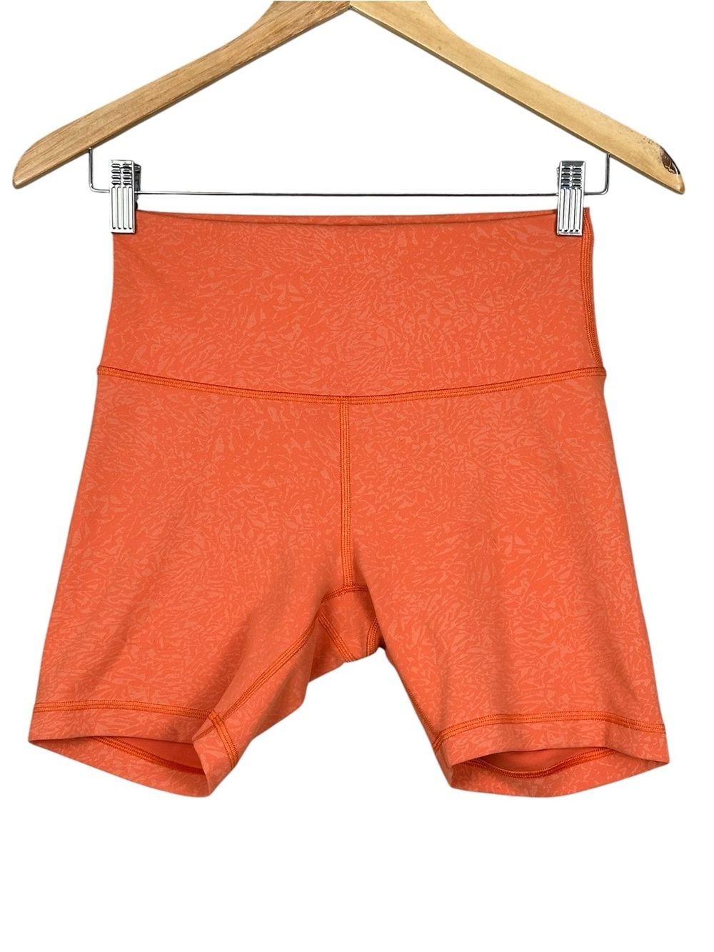 Lululemon Shorts Womens 6 Orange Wunder Train High Rise 6 in Yoga Athletic